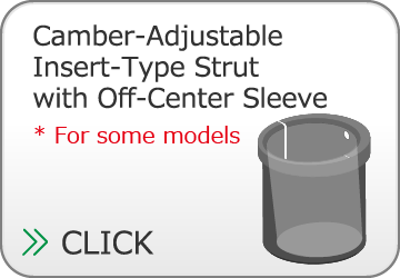 Camber-Adjustable Insert-Type Strut with Off-Center Sleeve